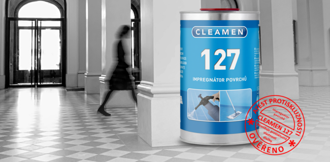 CLEAMEN 127 - protišmykovosť potvrdená atestom