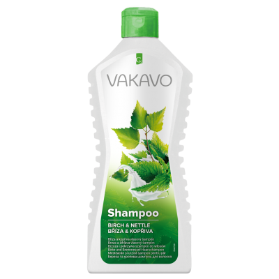 VAKAVO Vlasový šampon bříza a kopřiva