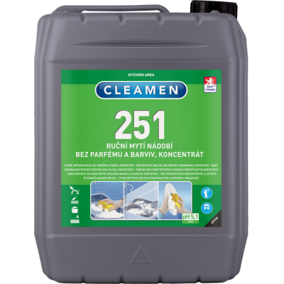 CLEAMEN 251 detergent concentrat fara parfum si culoare pentru pentru spalarea manuala a vaselor