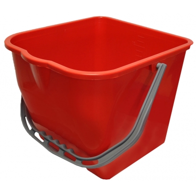 Bucket 17 l for a bucket trolley red