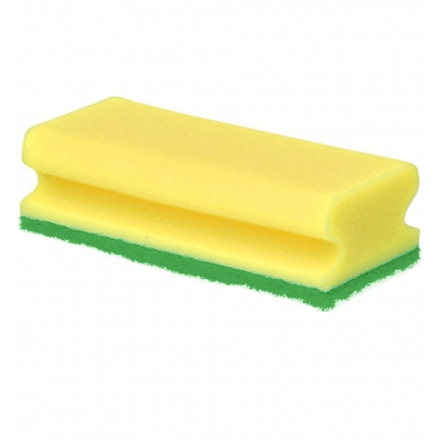 Sponge 6x15 cm with green pad 5 pcs