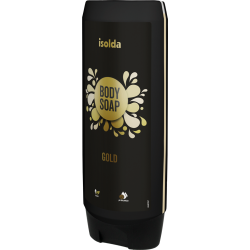 ISOLDA Gold body soap 550 ml, CLICK&GO!