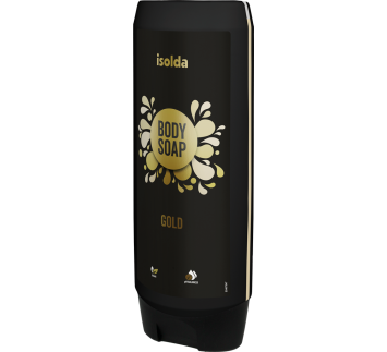 ISOLDA Gold body soap 550 ml, CLICK&GO!