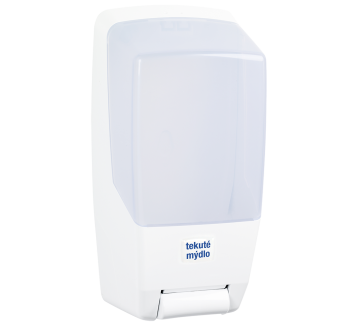 Dispenser for liquid washing paste, liquid soap and disinfectants GROUP, white